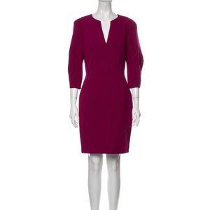 Rachel Roy V-Neck Sheath Dress in Dark Pink (6)